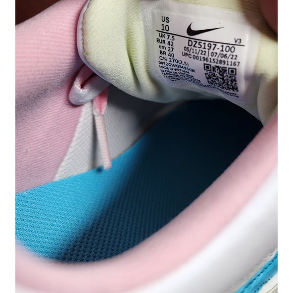 Sz 10 WMNS NIKE‎ AF1 PLT.AF.ORM White Baltic Blue DZ5197 100 - New/NoLid - Picture 6 of 9